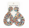 Wild Flower Earrings Long Hoop