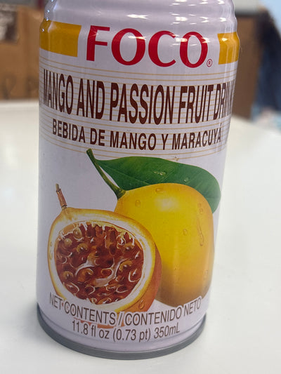 Foco Mango and passion fruit drink