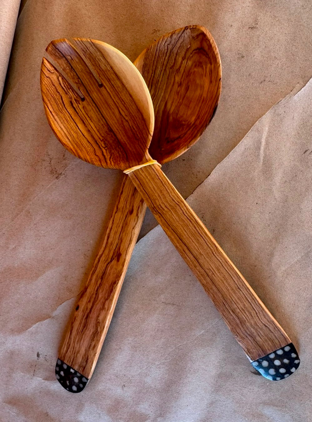 2 Wooden cooking spoons