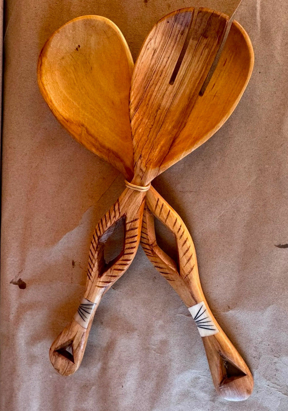 2 Wooden cooking spoons